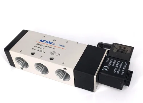 Miniatura 5 de Válvula solenoide AirTAC Airvexalon DC12V 4V410-15 1/2"PT neumática de aire, 2 posiciones, 5 vías, eléctrica de bobina simple operada por piloto