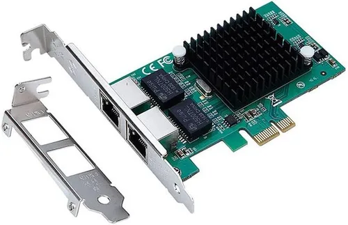 X-MEDIA XM-NA3821 PCI-E 2 puertos Dual 10/100/1000Mbps Gigabit Ethernet PCI Express (PCIe x1) Tarjeta adaptadora de red de servidor | Chipset Intel