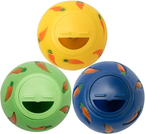 Miniatura 6 de Niteangel Bola de golosina, bola de aperitivo para conejillos de indias, conejos, erizos y otras mascotas pequeñas (pequeña, azul)