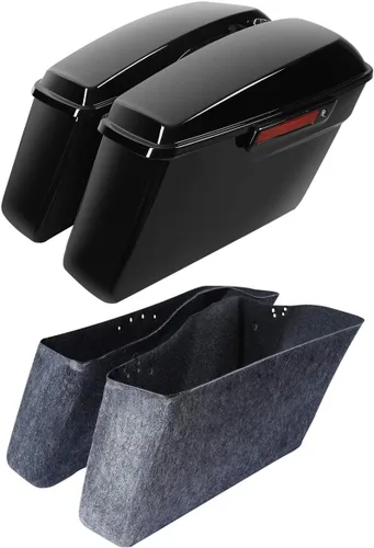 Miniatura 10 de Alforjas duras de color negro mate para Harley Touring FLT, FLHT, FLHTCU, FLHRC, Road King, Road Glide, Street Glide, Electra Glide, Ultra-Classic