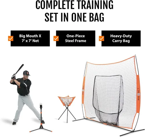 Miniatura 6 de Bownet Big Mouth - The Original and Most Used Portable Sock Net for Baseball and Softball, Hitting and Pitching