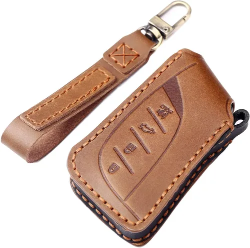 Miniatura 10 de Funda de llavero de cuero para llaves de auto Lexus 2021-2025 ES RX 350 Compatible con la nueva carcasa de llave Lexus LS NX Negra