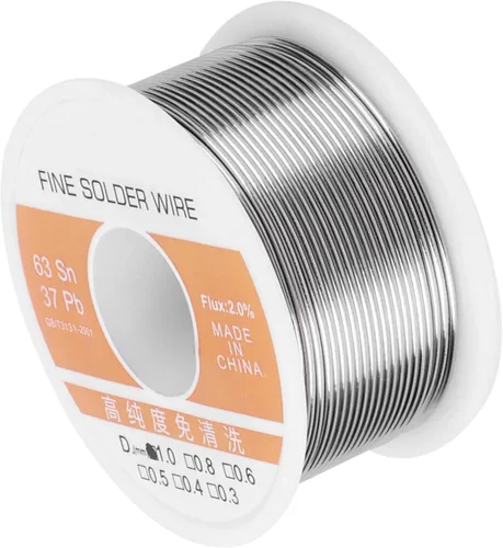Walfront Alambre de soldadura de núcleo de colofonia limpia, alambre de soldadura de plomo de estaño de alta pureza para reparación de electrónica,
