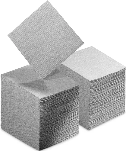 Miniatura 8 de Servilletas de papel desechables tipo tela, paquete de 50 servilletas de cena negras de 12 x 17 pulgadas con tacto de lino para bodas, fiestas