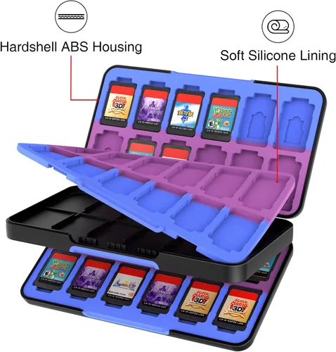 Miniatura 4 de Funda para tarjetas de juego Switch para Nintendo Switch/Switch OLED/Switch Lite, soporte para tarjetas de juegos con forro de color degradado