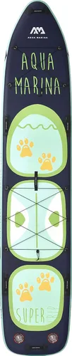 Aqua Marina Super Trip Tandem, tabla de remo inflable familiar (iSUP), 168.1 in de longitud, temática animal, turquesa/azul marino, 2020