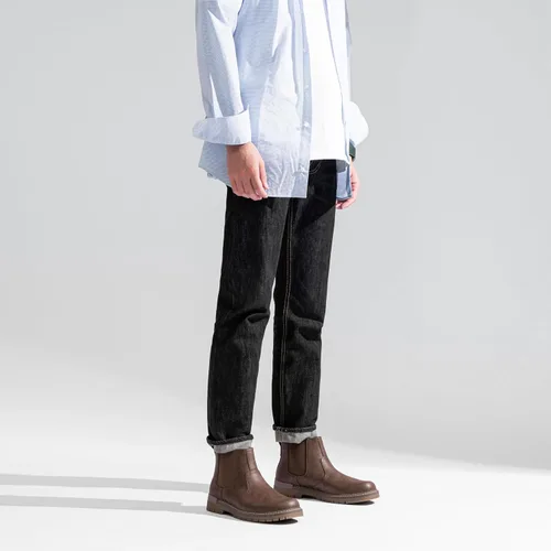 Miniatura 6 de Jousen Botas Chelsea para hombre, botas de tobillo casuales para hombre