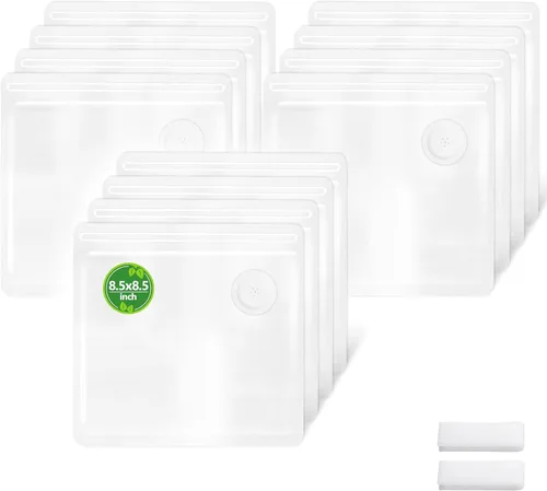 Bolsas de sellado al vacío reutilizables FIRAWER - Bolsas de almacenamiento de alimentos sin BPA, a prueba de fugas para Sous Vide, congelador y