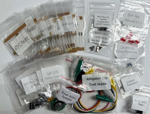 Miniatura 2 de Crea: Mini Kit de Electrónica 1 Paquete de Componentes Electrónicos Educativos Que Siguen Experimentos en el Libro de la 3ª Edición de Charles Platt