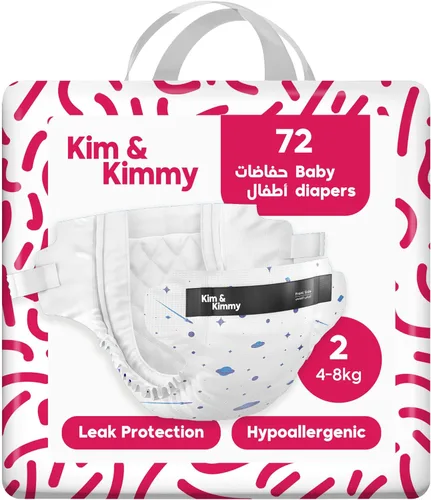 Miniatura 15 de Kim & Kimmy Pañales ecológicos, recién nacidos, hasta 11 libras, 32 pañales – Protección contra fugas de 12 horas, sin erupciones, hipoalergénicos