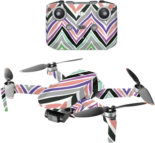 Miniatura 22 de MightySkins - Compatible con DJI Mini 2 Dron portátil - Chevron turquesa Funda protectora de vinilo duradera y única Fácil de aplicar y cambiar