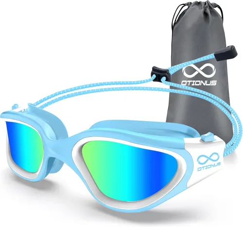 Miniatura 20 de Swim Goggles, Polarized Adult Swimming Goggles Bungee Strap No Hair Pulling Anti-fog Pool Goggles for Men Women