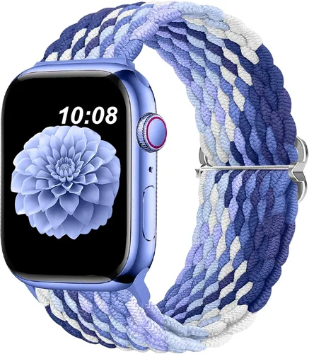 Miniatura 9 de Compatible con la Correa de Apple Watch 38mm 40mm 41mm 42mm 44mm 45mm 46mm 49mm para Mujeres y Hombres, Correa de Apple Watch Elástica y Trenzada
