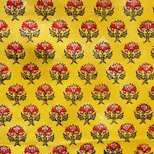 Miniatura 6 de Ridhi Mantel rectangular de algodón con estampado de bloque a mano amarillo mostaza, 102 x 48 pulgadas, reutilizable, decorativo para uso diario