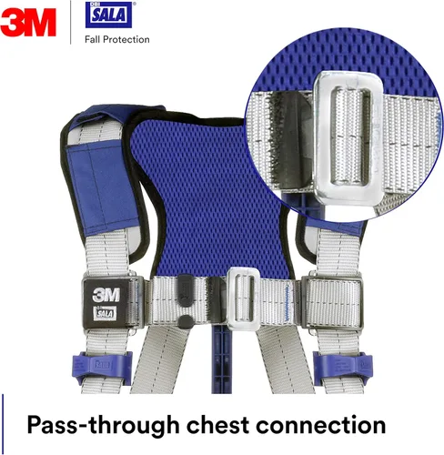 Miniatura 5 de DBI-Sala ExoFit X100 Arnés de seguridad de posicionamiento de construcción con distribución de peso, OSHA, ANSI, 2 conexiones de anillo en D