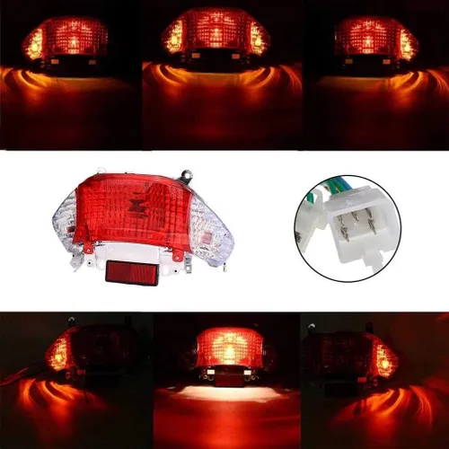 Miniatura 2 de HIAORS Luz trasera de 12V 5W Conjunto de lámpara de señal de giro para 4 tiempos GY6 49cc 50cc Sunny Jonway Roketa BAJA IceBear Shenke Chuanl TaoTao
