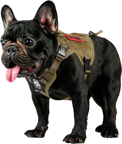 Miniatura 8 de Arnés táctico para perro, arnés de cuerpo completo para perro con mango, chaleco resistente para perro para senderismo, entrenamiento, perros