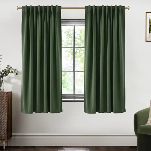 Miniatura 67 de SHINELAND Cortinas opacas cortas para ventanas de dormitorio, cortinas de baño, 45 pulgadas de largo
