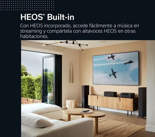 Miniatura 3 de Denon AVR-X2800H Receptor Estéreo de 7.2 Canales - AVR de Cine en Casa 8K UHD (95W X 7), Transmisión Inalámbrica a través de HEOS Integrado, Wi-Fi