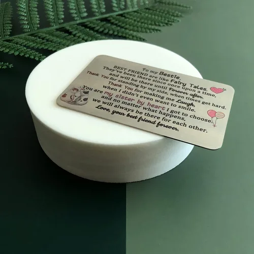 Miniatura 3 de Tarjeta de felicitación de cumpleaños con texto en inglés "True Friendship appreciate", regalos de despedida de graduación, regalo personalizado