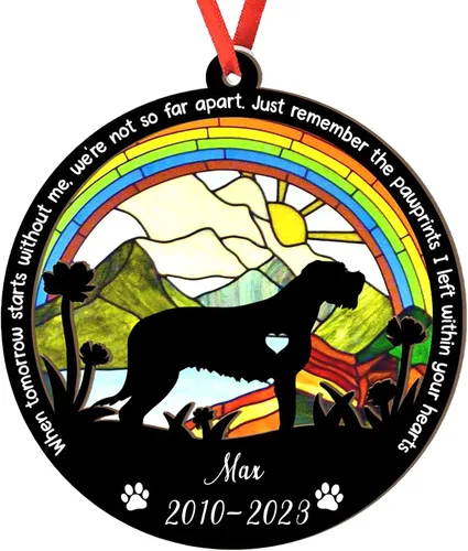 Miniatura 88 de Adorno personalizado para atrapasoles de sabueso afgano, adorno de Navidad de sabueso afgano, regalo para perro amante, sabueso afgano conmemorativo