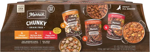 Miniatura 16 de Merrick - Comida húmeda para perros (12 unidades), Sin frijoles gruesos., Pappy's Pot - Cena para asar