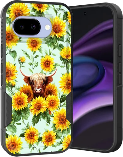 Miniatura 129 de Funda para Pixel 6A, Híbrida de Doble Capa de Servicio Pesado Resistente a Prueba de Golpes PC Duro + Funda Protectora de Silicona Suave para Google