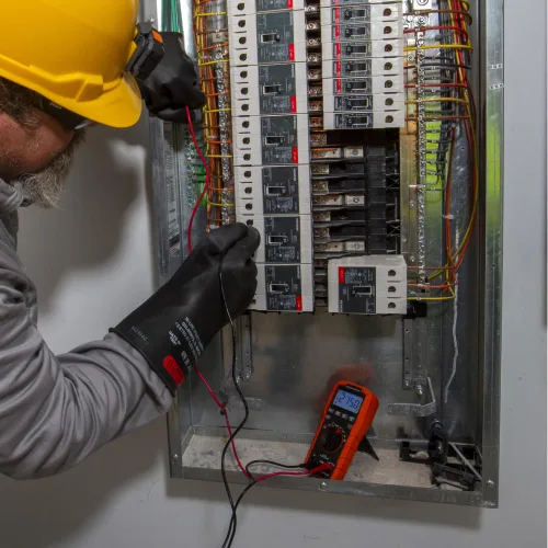 Miniatura 9 de Klein Tools ET270 Multímetro digital de rango automático, CA/CC, resistencia, continuidad, probador de receptáculo GFCI con cables de prueba y cable