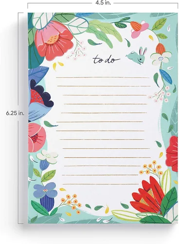 Miniatura 2 de Bloc de notas de lista de tareas (juego de 3) Bloc de notas de notas florales de Ana Sanfelippo