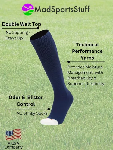 Miniatura 3 de MadSportsStuff - Calcetines de béisbol para niños, niñas, hombres o mujeres, tallas para jóvenes y adultos