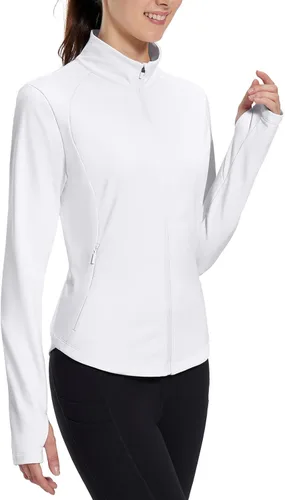 Miniatura 11 de baleaf Chaqueta de Running de Forro Polar para Mujer Resistente al Agua con Cremallera Completa Equipo para Clima Frío Invernal Chaquetas Térmicas