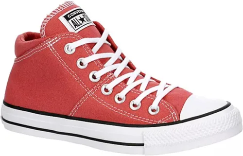 Converse Chuck Taylor All Star Madison Mid High - Tenis de lona unisex, estilo con cierre de cordones, color pastel de ruibarbo, blanconegro, talla