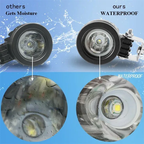 Miniatura 4 de 2 unids 10 W mini motocicleta niebla conducción luces LED Spot Beam POD trabajo lámpara auxiliar todoterreno camión ATV SUV 12 V 24 V (10 W)