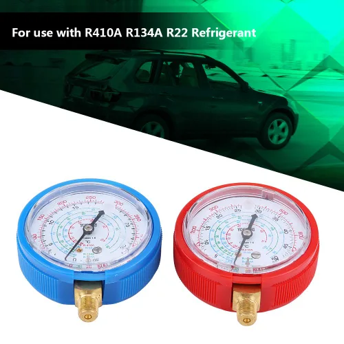 Miniatura 7 de Medidor de presión de aire acondicionado, par de aire acondicionado R410A R134A R22 Refrigerante Kit de manómetro de alta y baja presión Juego