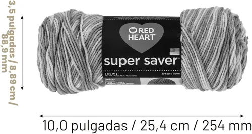 Miniatura 10 de Red Heart Super Saver - Hilo de tonos morados, paquete de 3 unidades de 4.97 oz/5 onzas, acrílico, 4 medianos (peinado), 364 yardas, tejido/ganchillo