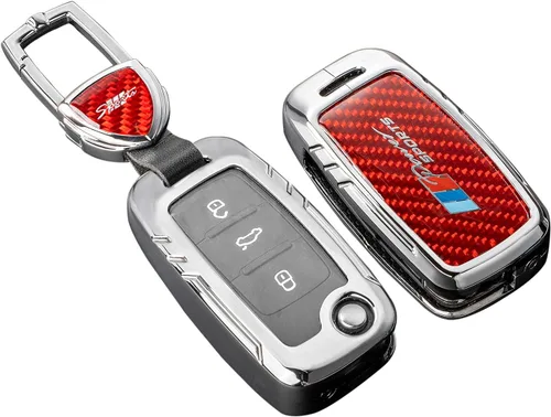 Miniatura 12 de Funda para llavero Honda con llavero, protección de aleación de zinc de fibra de carbono real compatible con 2022 2023 Accord Civic HR-V CR-V Pilot