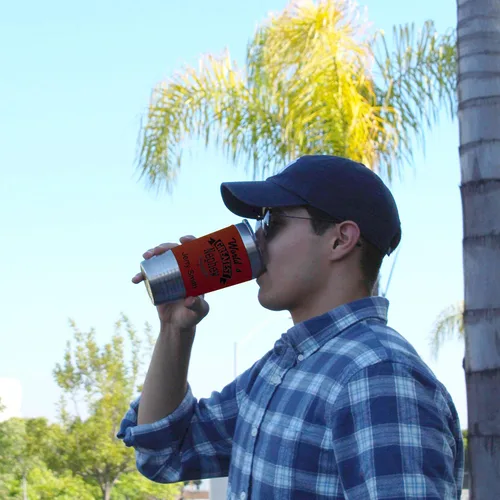 Miniatura 3 de LaserGram Vaso aislado al vacío de 20 onzas, bandera de México, grabado personalizado incluido (piel sintética, marrón oscuro)
