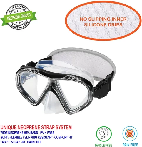 Miniatura 3 de Gafas de natación para niños, cubierta de nariz, gafas para niños sin tirones de pelo,Máscara de natación para niños antiniebla
