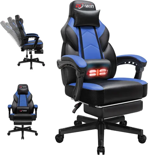 Miniatura 4 de Gaming Chair with Footrest & Lumbar Support, Ergonomic Racing Style Computer Chair, 360° Swivel Height Adjustable Video Game Chair, Massage Office