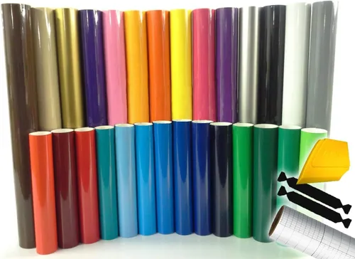 Miniatura 6 de Juego Oracal 651 multicolor de vinilo para principiantes para Cricut, Silhouette y Cameo; incluye juego de herramientas de instalación 9.84 pies