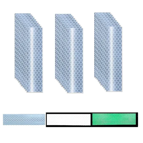 Miniatura 150 de Cinta reflectante blanca de 4 pulgadas, adhesivo de seguridad de advertencia impermeable para exteriores (10 pies)