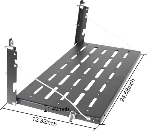 Miniatura 2 de Hooke Road JK Wrangler Mesa de Puerta Trasera Estante de Almacenamiento de Metal Plegable Estante de Carga para Jeep Wrangler JK y Unlimited