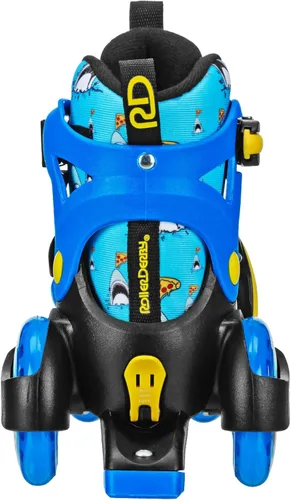 Miniatura 4 de Patines Fun Roll para Principiantes de Roller Derby, Talla Ajustable, Patines para Niños, Niños Pequeños, Niños y Niñas Tiburón de pizza
