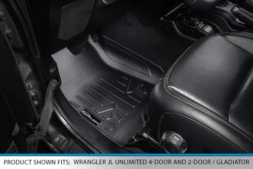 Miniatura 2 de SMARTLINER Juego de tapetes de piso de ajuste personalizado de 2 filas compatibles con Jeep Gladiator 2020-2025