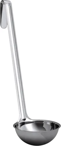 Miniatura 13 de Cucharón de sopa súper resistente y ergonómico de 2 onzas, paquete de 5 cucharones de acero inoxidable con asas largas. Los mejores accesorios