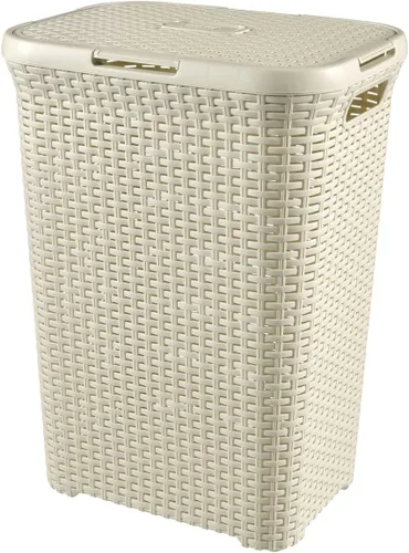 Curver Style - Cesto para ropa sucia, 60 L, color blanco vintage Gris