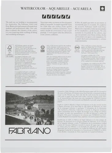 Miniatura 3 de Fabriano 1264 Bloc de acuarela, blanco brillante