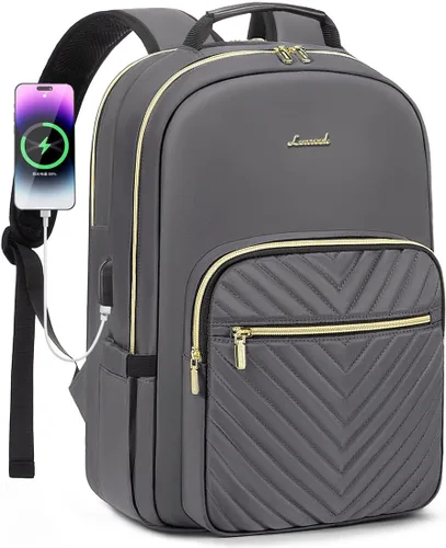 Miniatura 24 de LOVEVOOK - Mochila para laptop de 15.6 pulgadas para mujer, linda mochila de viaje con asa superior, mochila profesional para computadora, mochila