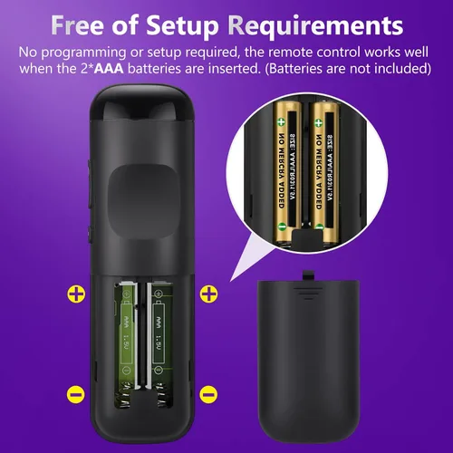 Miniatura 5 de 【Paquete de 2】 para reemplazo remoto Roku-TV, control universal para televisores TCL, ONN, Hisense Roku Para televisores Roku RC280 2 Pack
