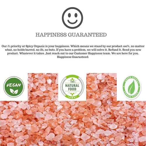 Miniatura 7 de SPICY ORGANIC Sal natural del Himalaya sin OMG, sal rosa del Himalaya sin gluten, rica en 80 minerales y elementos, 4 onzas.